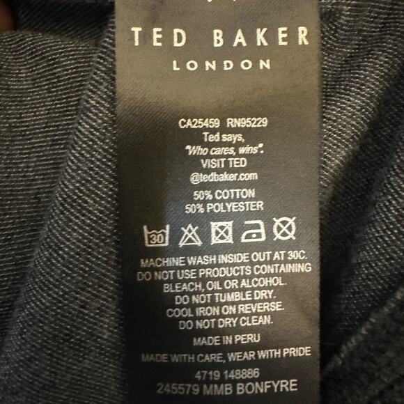 Ted Baker London Holla Gray Knit Zip Bomber Jacket Men’s 40 (Large) Smart Casual - Picture 6 of 9